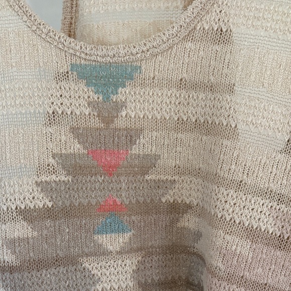 Beige Patterned Tank Top - Picture 3 of 5